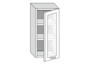 19.40.3 Шкаф настенный (h=913) на 400мм с 1-ой стекл. дверцей в Златоусте - zlatoust.magazin-mebel74.ru | фото