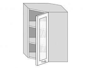 19.60.3у Шкаф настенный (h=913) угловой на 600мм со стекл. дверцей в Златоусте - zlatoust.magazin-mebel74.ru | фото