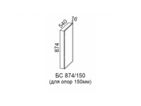 БС874/150 боковая стенка для стиральной машины в Златоусте - zlatoust.magazin-mebel74.ru | фото