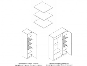 Комплект полок шкафа 1 дверного или 3 дверного в Златоусте - zlatoust.magazin-mebel74.ru | фото