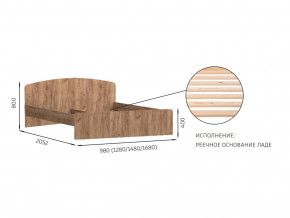 Кровать 1400х2000 с низкой ножной спинкой Эконика в Златоусте - zlatoust.magazin-mebel74.ru | фото