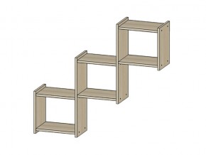 Полка Квадро ясень шимо светлый в Златоусте - zlatoust.magazin-mebel74.ru | фото