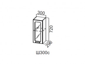 Ш300с/720 Шкаф навесной 300/720 (со стеклом) в Златоусте - zlatoust.magazin-mebel74.ru | фото