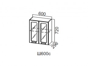 Ш600с/720 Шкаф навесной 600/720 (со стеклом) в Златоусте - zlatoust.magazin-mebel74.ru | фото