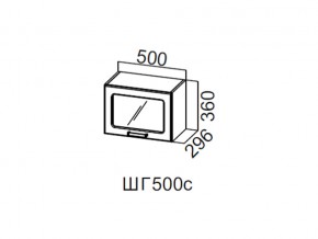 ШГ500с/360 Шкаф навесной 500/360 (горизонт. со стеклом) в Златоусте - zlatoust.magazin-mebel74.ru | фото